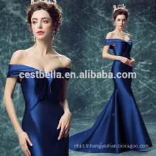 Alibaba Off épaule Elegant Slim Royal Blue Robe de soirée sexy Mermaid 2017